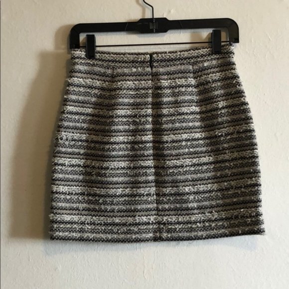 New Madewell Cross Weave textured tweed boucle striped suiting career mini skirt - Picture 7 of 12